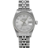 関税負担なし スイス製 高級クラシックモデル 10Pダイヤ 69174G U番(1997年頃製造) シルバー/ダイヤモンド レディース 腕時計 自動巻き 送料無料 代金引換 銀蔵