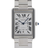 関税負担なし フランス製 高級 タンク ソロ XL W5200028 メンズ SS 腕時計 自動巻き シルバー文字盤 Aランク 正規新品未開封 銀蔵