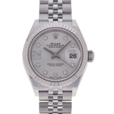 【送料無料】関税負担なし スイス製 高級 デイトジャスト 28 279174G レディース SS/WG 腕時計 自動巻き シルバー文字盤 未使用 銀蔵