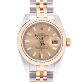 関税負担なし スイス製 高級 · 179173 レディース YG/SS 腕時計 自動巻き シャンパン文字盤 Aランク 送料無料 代金引換 銀蔵