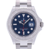 【送料無料】関税負担なし スイス製 高級 ヨットマスター 40 2023年9月 126622 メンズ PT/SS 腕時計 自動巻き 青文字盤 未使用 銀蔵