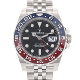 【送料無料】関税負担なし スイス製 高級 GMTマスター2 青/赤ベゼル ジュビリーブレス 126710BLRO メンズ SS 腕時計 自動巻き 黒文字盤 未使用 銀蔵