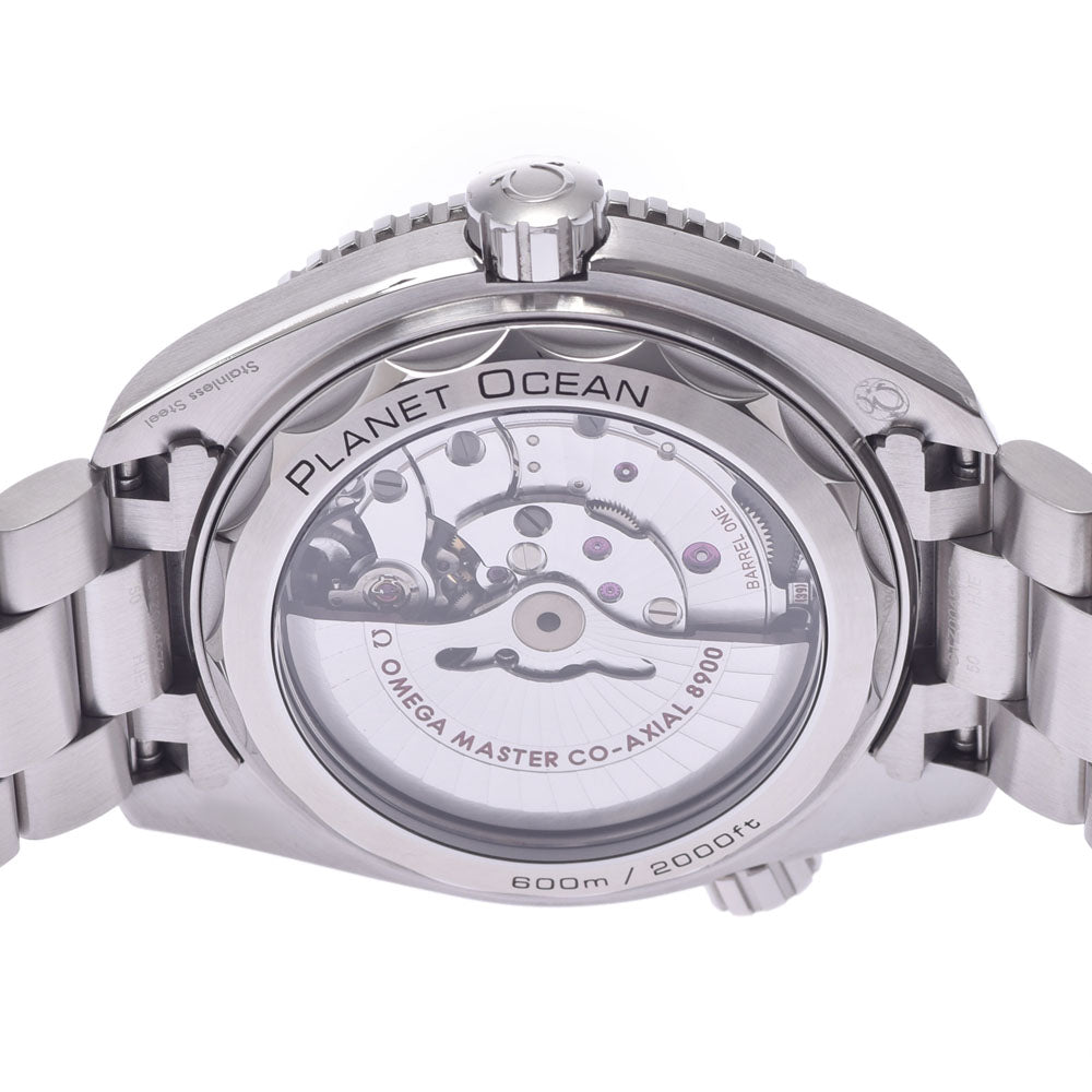 関税負担なし スイス製 シーマスター プラネットオーシャン 裏スケ 215.30.44.21.01.001 メンズ SS 腕時計 自動巻き 黒文字盤 Aランク 正規新品未開封 銀蔵