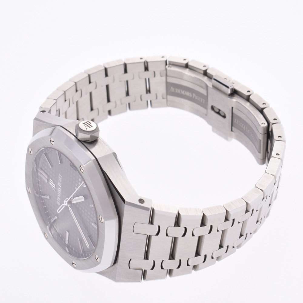 関税負担なし スイス製 高級 · 裏スケ 15500ST.OO.1220.ST.02 メンズ SS 腕時計 自動巻き グレー文字盤 新同 正規新品未開封 銀蔵