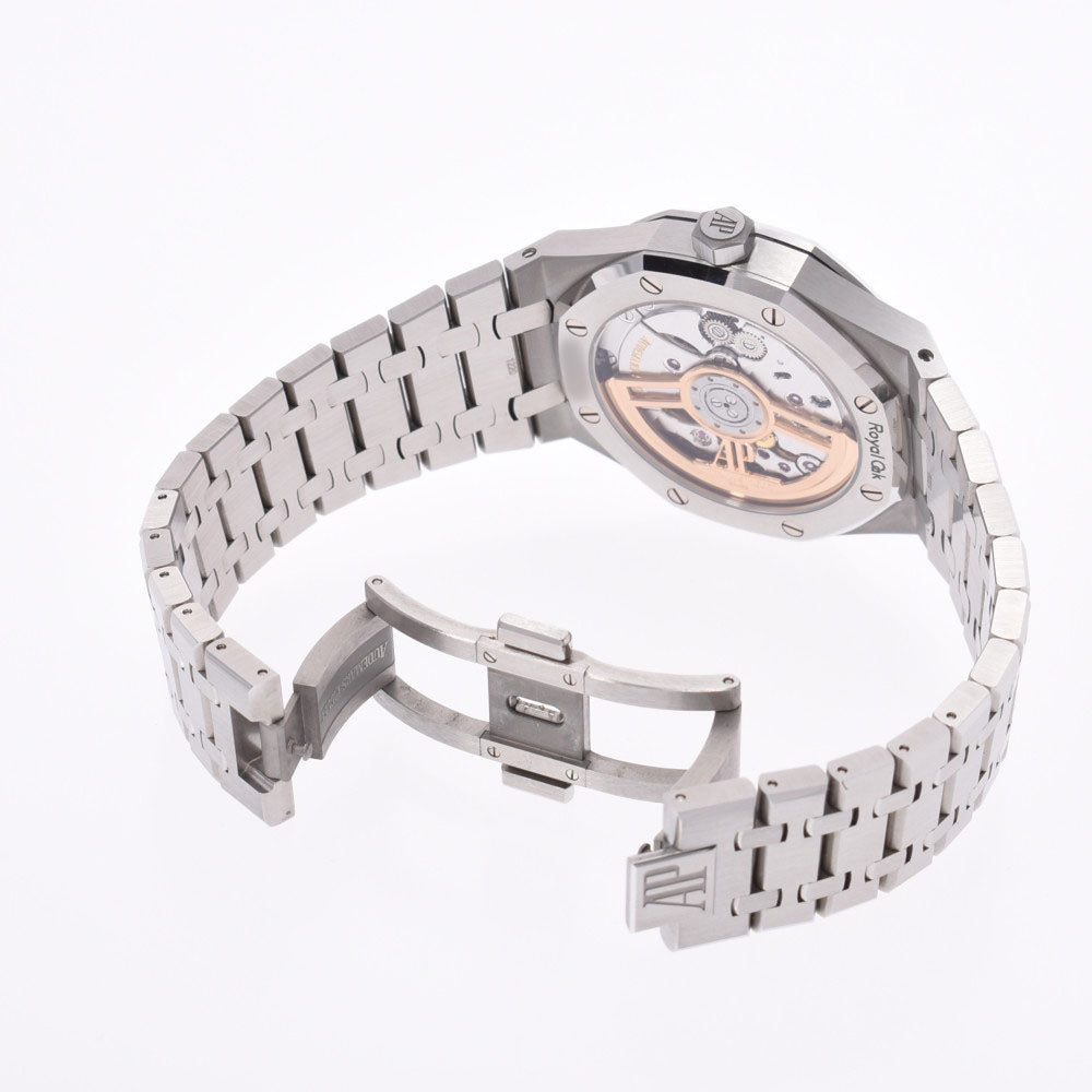 関税負担なし スイス製 高級 · 裏スケ 15500ST.OO.1220.ST.02 メンズ SS 腕時計 自動巻き グレー文字盤 新同 正規新品未開封 銀蔵