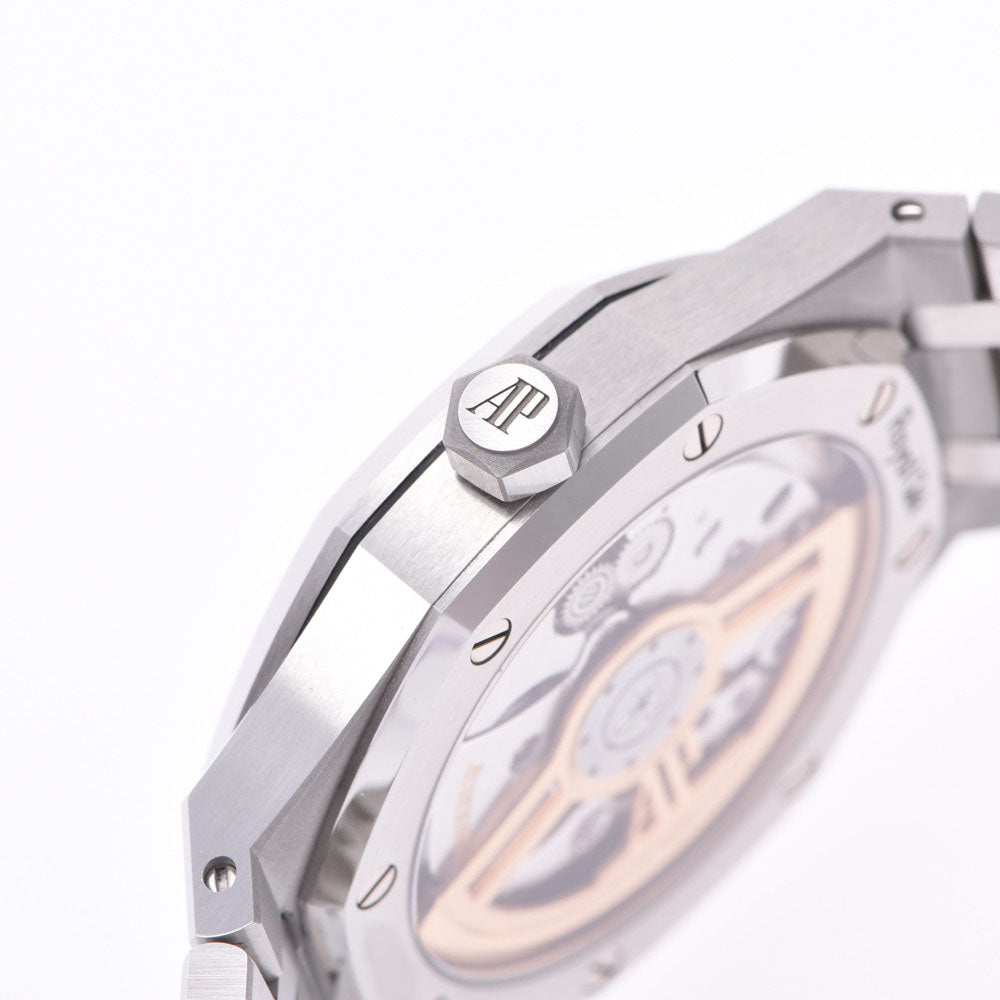 関税負担なし スイス製 高級 · 裏スケ 15500ST.OO.1220.ST.02 メンズ SS 腕時計 自動巻き グレー文字盤 新同 正規新品未開封 銀蔵