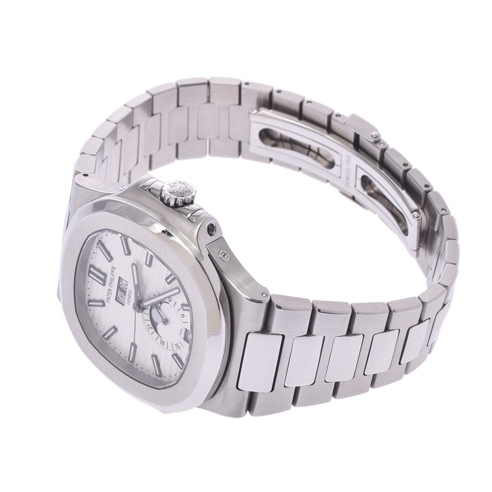 関税負担なし スイス製 高級 · アニュアルカレンダー 5726/1A-010 メンズ SS 腕時計 白文字盤 Aランク 正規新品未開封 銀蔵