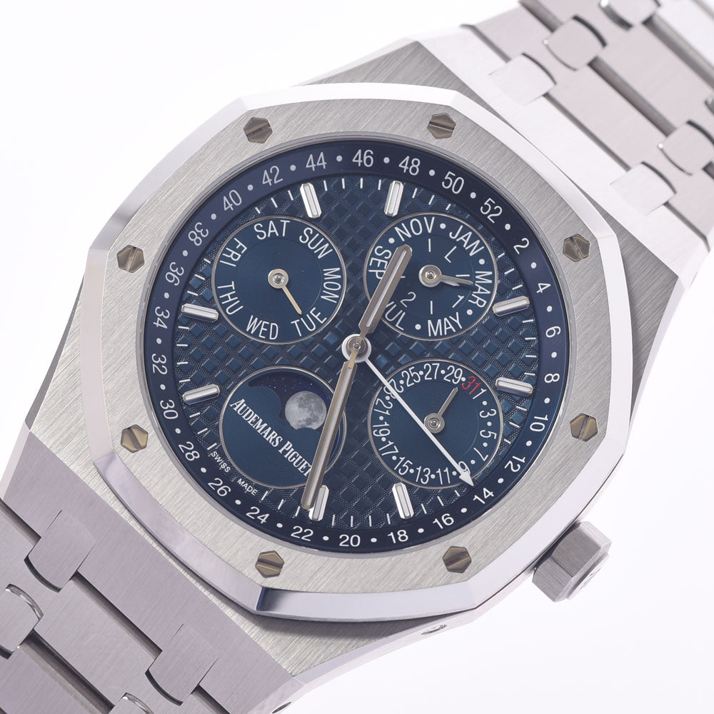 関税負担なし スイス製 高級 · パーペチュアル 裏スケ 26574ST.OO.1220ST.02 メンズ SS 腕時計 自動巻き ブルー文字盤 Aランク 正規新品未開封 銀蔵