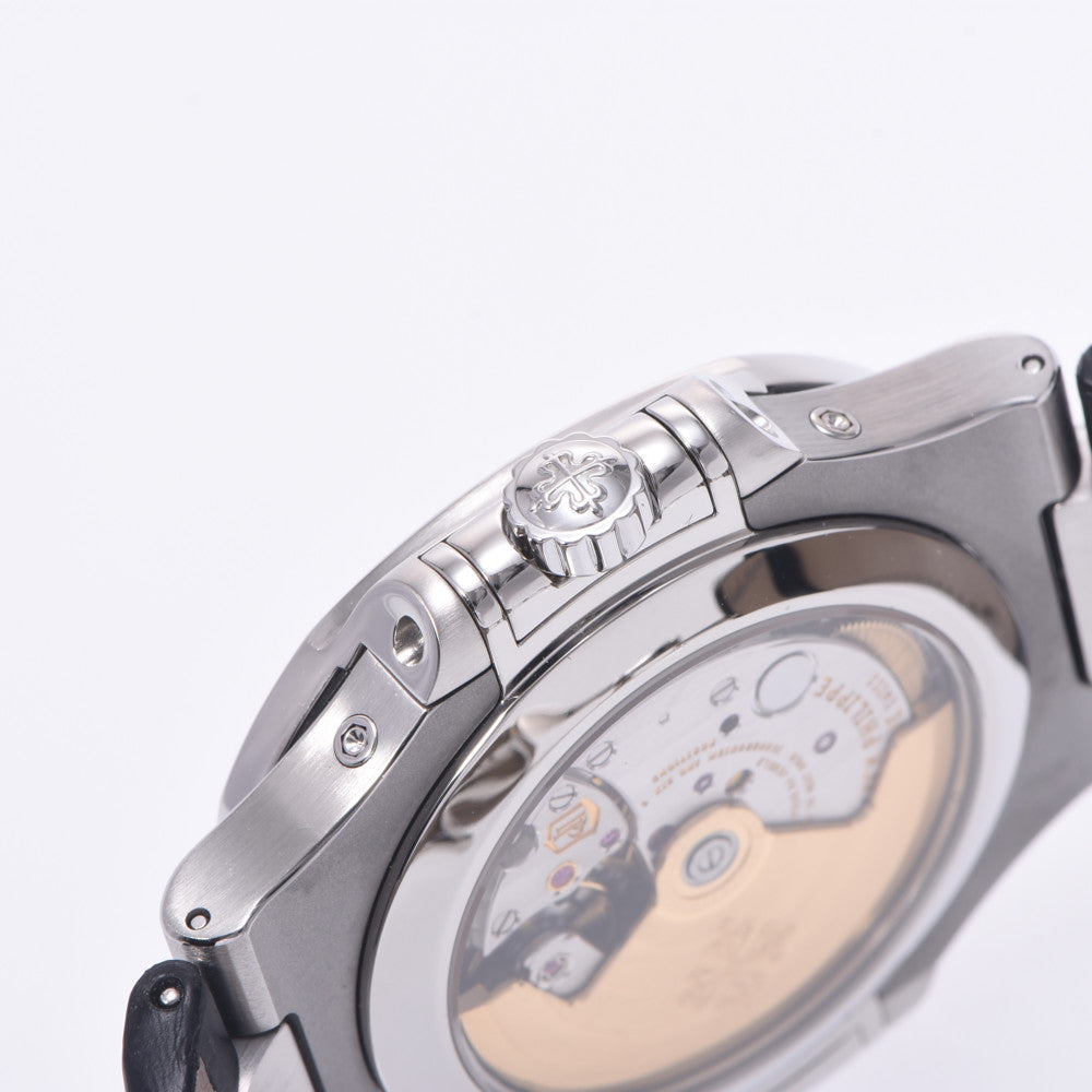 【送料無料】関税負担なし スイス製 高級 · 新品ベルト 5726A-001 メンズ SS/革 腕時計 自動巻き 黒文字盤 Aランク 正規新品未開封 銀蔵