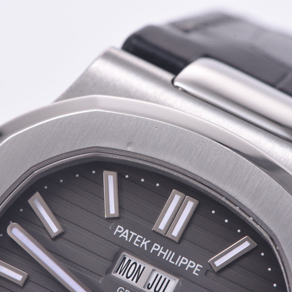 【送料無料】関税負担なし スイス製 高級 · 新品ベルト 5726A-001 メンズ SS/革 腕時計 自動巻き 黒文字盤 Aランク 正規新品未開封 銀蔵