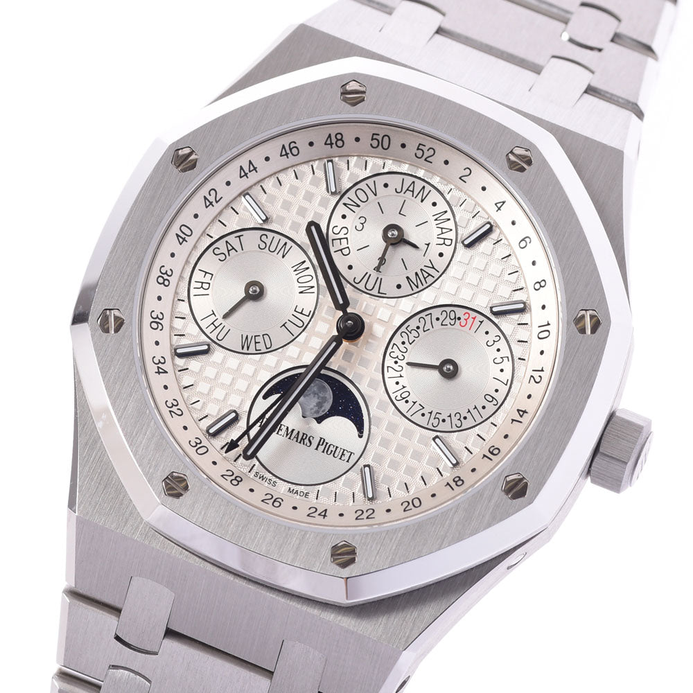 関税負担なし スイス製 高級 · パーペチュアル 裏スケ 26574ST.00.1220ST.01 メンズ SS 腕時計 自動巻き シルバー文字盤 Aランク 正規新品未開封 銀蔵