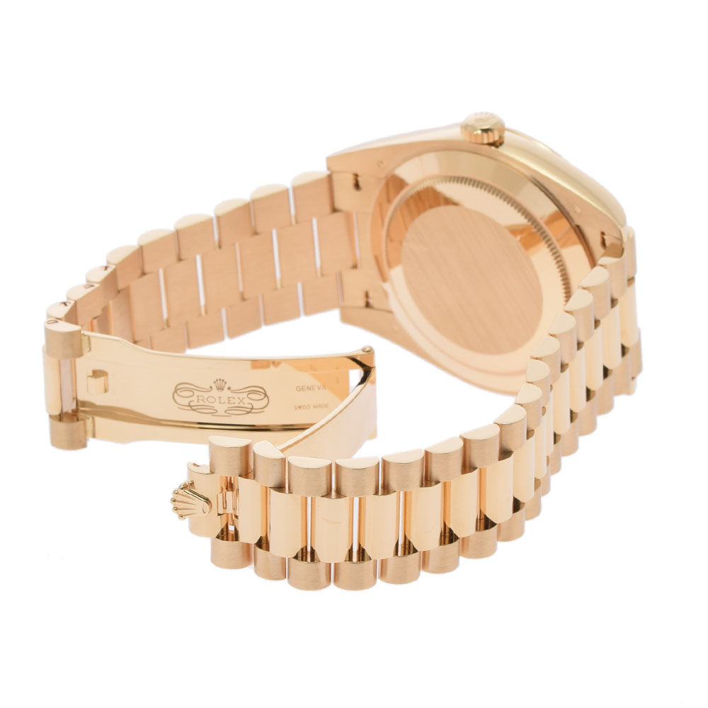 【送料無料】関税負担なし スイス製 高級 デイデイト40 228238 メンズ YG 腕時計 自動巻き ブラック文字盤 未使用 銀蔵