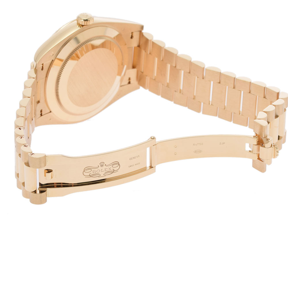 【送料無料】関税負担なし スイス製 高級 デイデイト40 228238 メンズ YG 腕時計 自動巻き ブラック文字盤 未使用 銀蔵