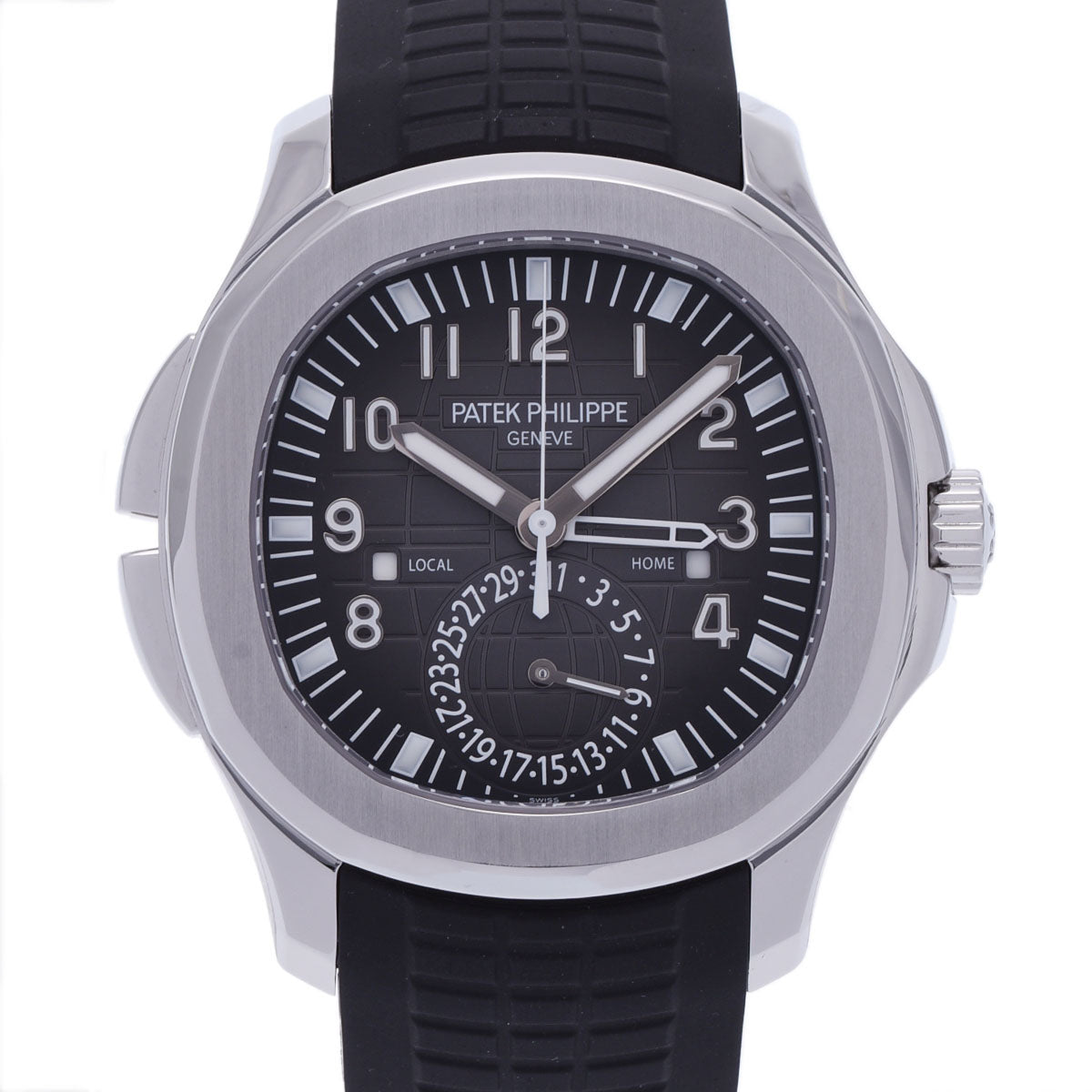 関税負担なし スイス製 高級 アクアノート 5164A-001 メンズ SS/ラバー 腕時計 自動巻き 黒文字盤 Aランク 正規新品未開封 銀蔵