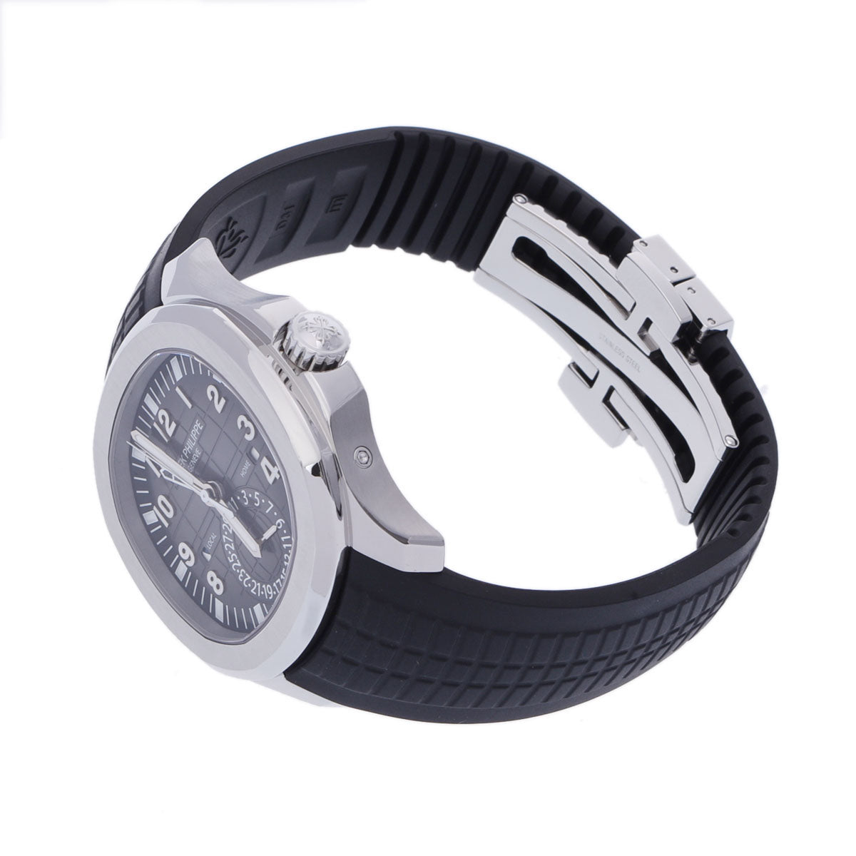 関税負担なし スイス製 高級 アクアノート 5164A-001 メンズ SS/ラバー 腕時計 自動巻き 黒文字盤 Aランク 正規新品未開封 銀蔵