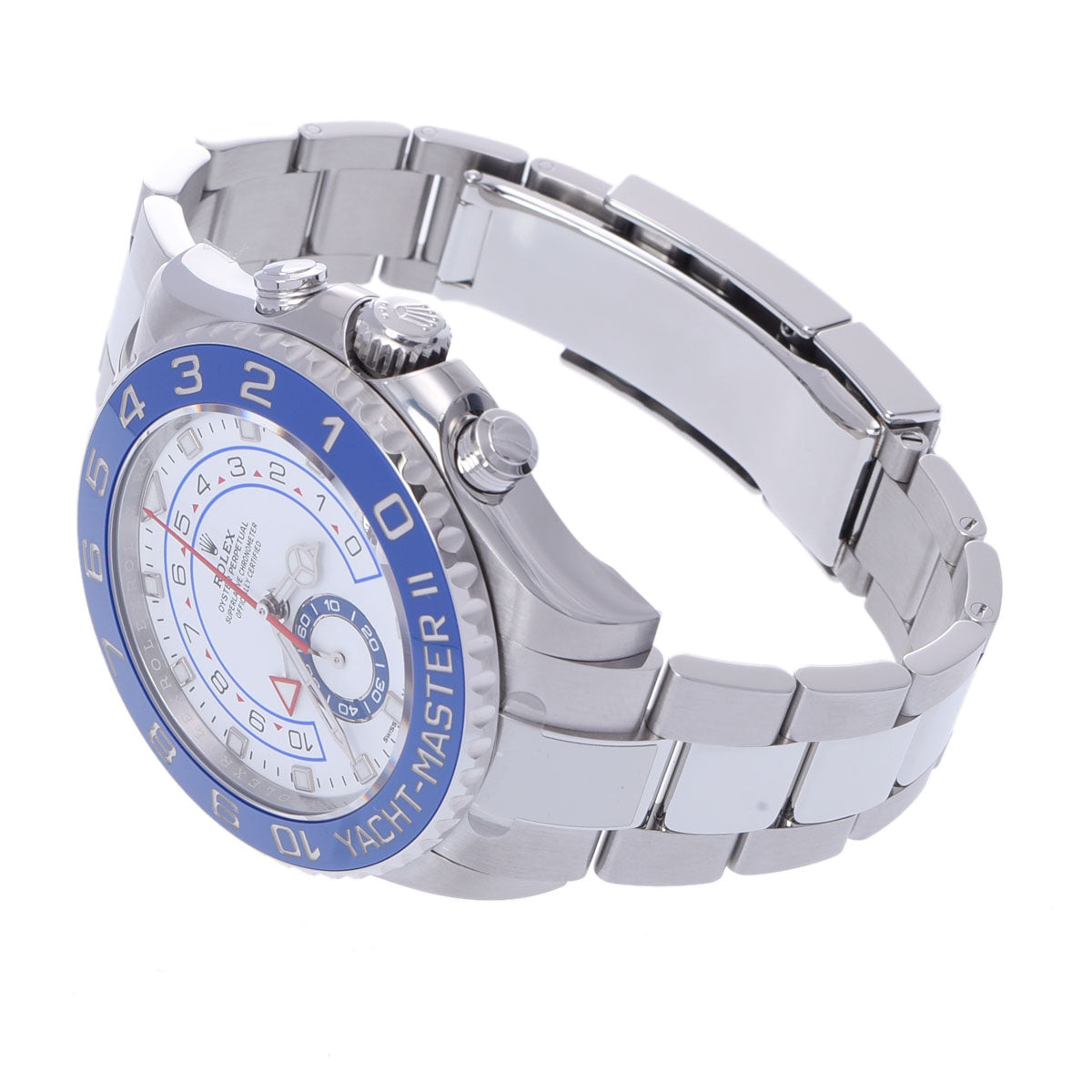 【送料無料】関税負担なし スイス製 高級 ヨットマスター2 2023年8月 116680 メンズ SS 腕時計 自動巻き ホワイト文字盤 未使用 銀蔵