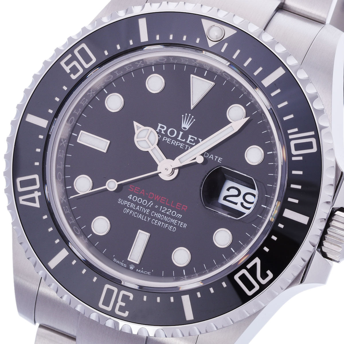 【送料無料】関税負担なし スイス製 高級 シードゥエラー  126600 メンズ SS 腕時計 自動巻き 黒文字盤 新品 銀蔵