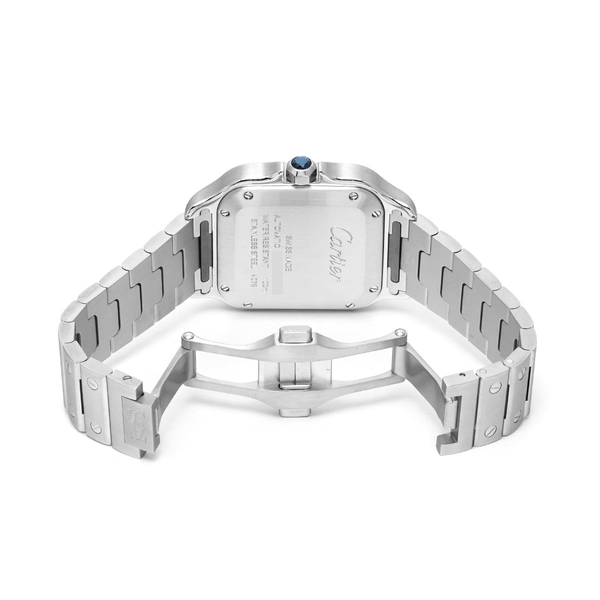 関税負担なし フランス製 高級 サントス ドゥ フランス製 高級　MM WSSA0029 ユニセックス 腕時計 自動巻き Aランク 正規新品未開封 銀蔵