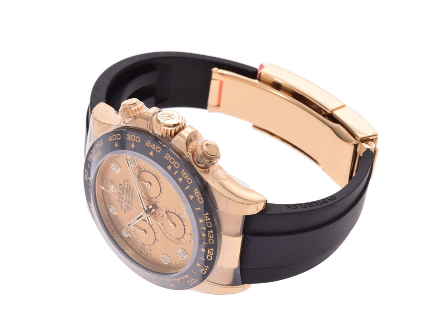 スイス製 高級 · 6Pダイヤ シャンパン文字盤 116518LNG ランダム番 メンズ YG/ラバー 自動巻 時計 新品 関税負担なし 箱 新ギャラ 銀蔵