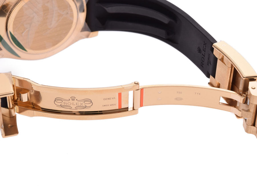 スイス製 高級 · 6Pダイヤ シャンパン文字盤 116518LNG ランダム番 メンズ YG/ラバー 自動巻 時計 新品 関税負担なし 箱 新ギャラ 銀蔵