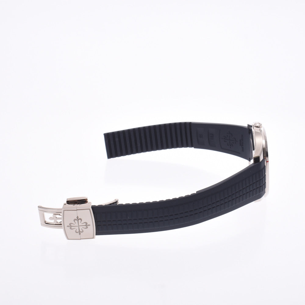 【送料無料】関税負担なし スイス製 高級 アクアノート 20周年記念モデル 5168G-001 メンズ WG/ラバー 腕時計 自動巻き ブルー文字盤 未使用 銀蔵