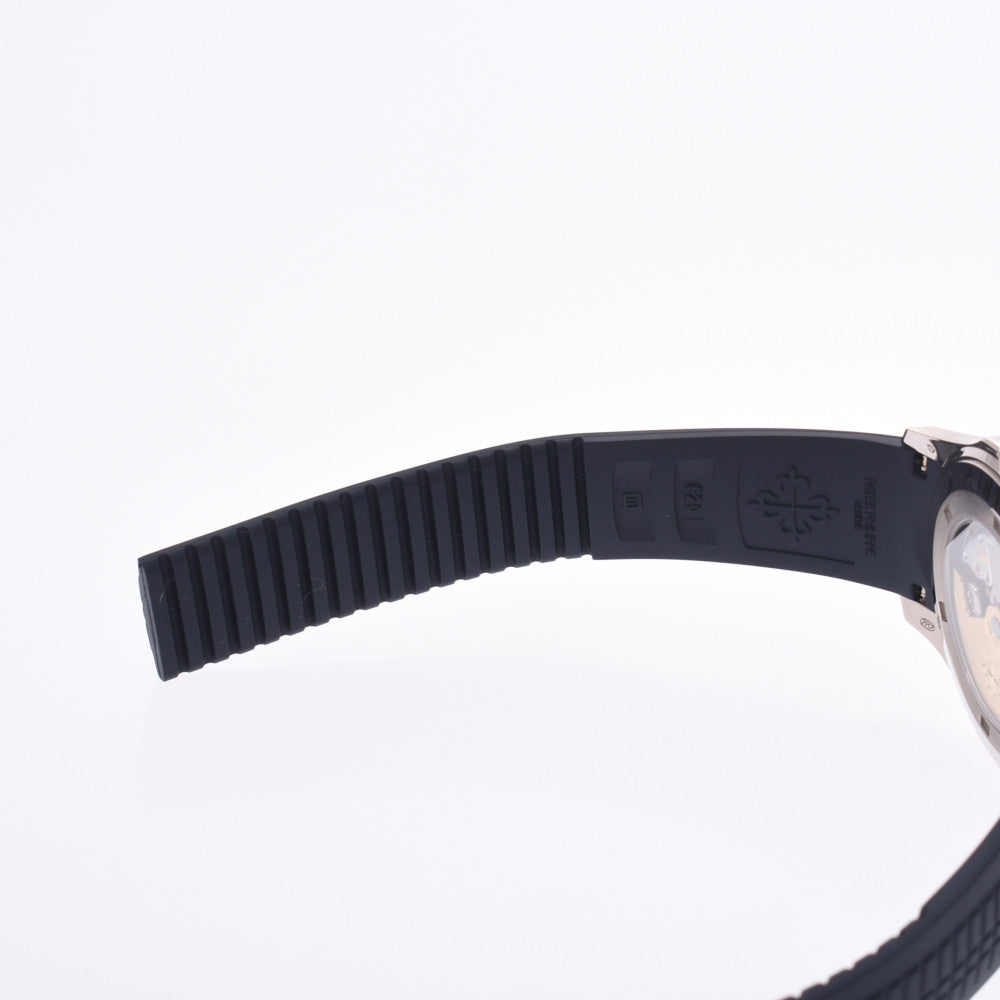 【送料無料】関税負担なし スイス製 高級 アクアノート 20周年記念モデル 5168G-001 メンズ WG/ラバー 腕時計 自動巻き ブルー文字盤 未使用 銀蔵