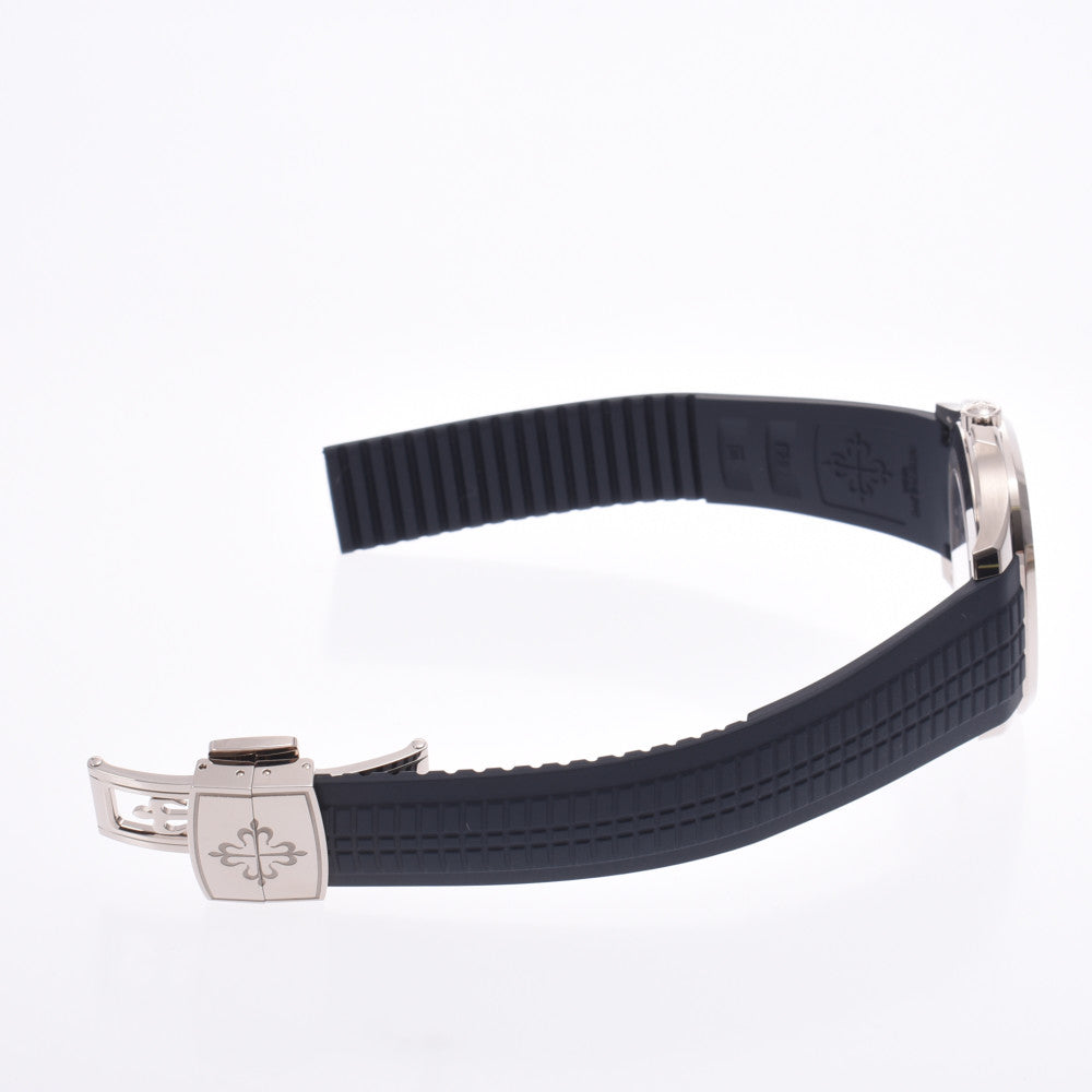 【送料無料】関税負担なし スイス製 高級 アクアノート 20周年記念モデル 5168G-001 メンズ WG/ラバー 腕時計 自動巻き ブルー文字盤 未使用 銀蔵