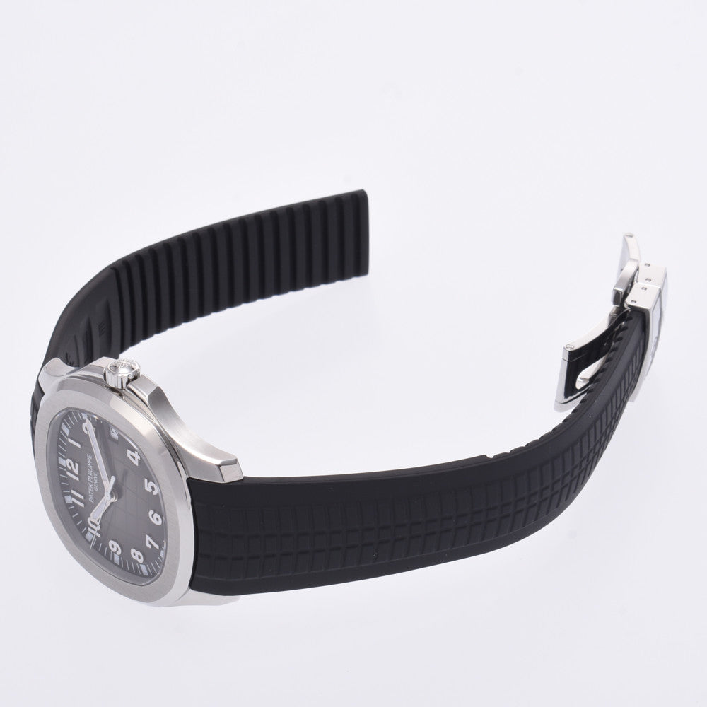 【送料無料】関税負担なし スイス製 高級 アクアノート エクストララージ 5167A-001 メンズ SS/ラバー 腕時計 自動巻き 黒文字盤 Aランク 正規新品未開封 銀蔵