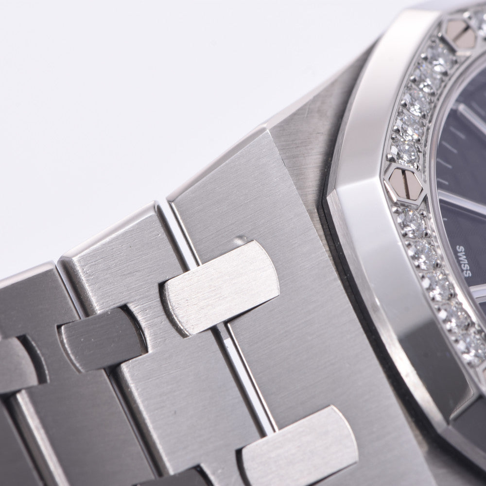 【送料無料】関税負担なし スイス製 高級 · ベゼルダイヤ 15451ST.ZZ.1256ST.01 メンズ SS 腕時計 自動巻き 黒文字盤 Aランク 正規新品未開封 銀蔵