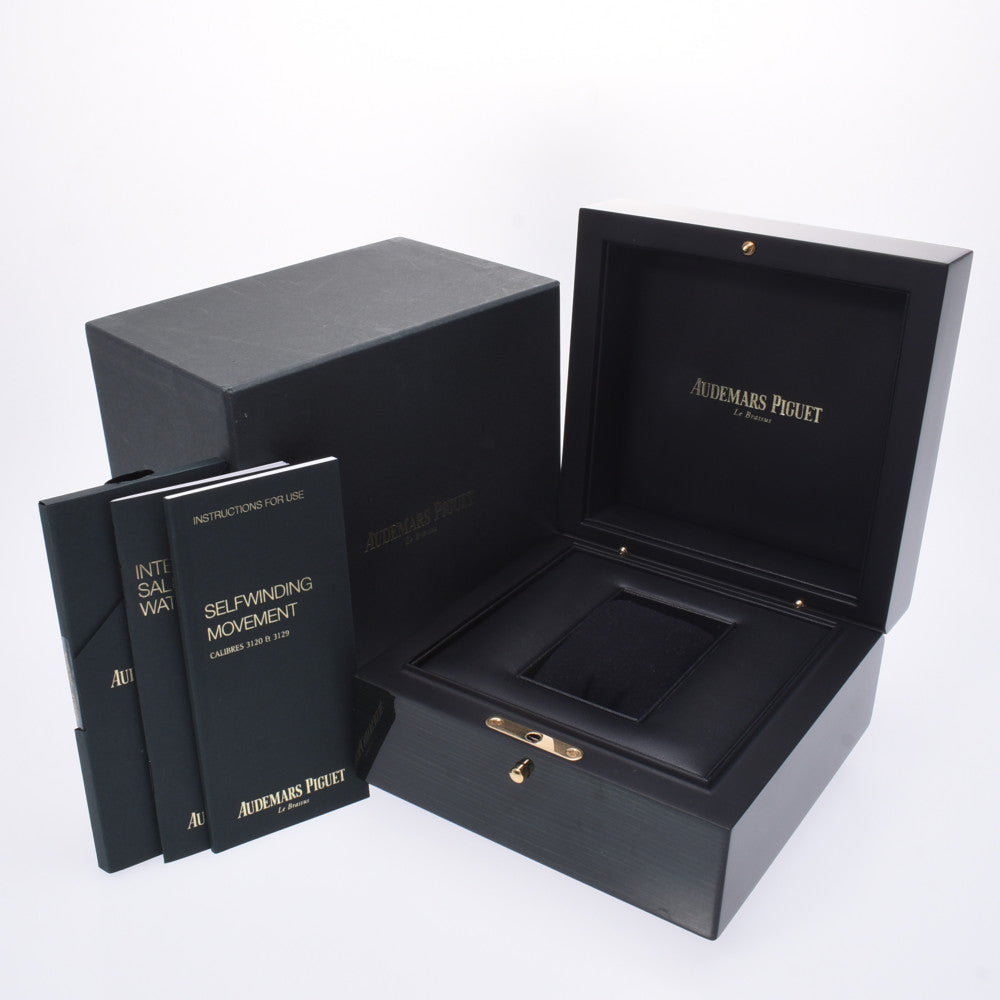 【送料無料】関税負担なし スイス製 高級 · ベゼルダイヤ 15451ST.ZZ.1256ST.01 メンズ SS 腕時計 自動巻き 黒文字盤 Aランク 正規新品未開封 銀蔵