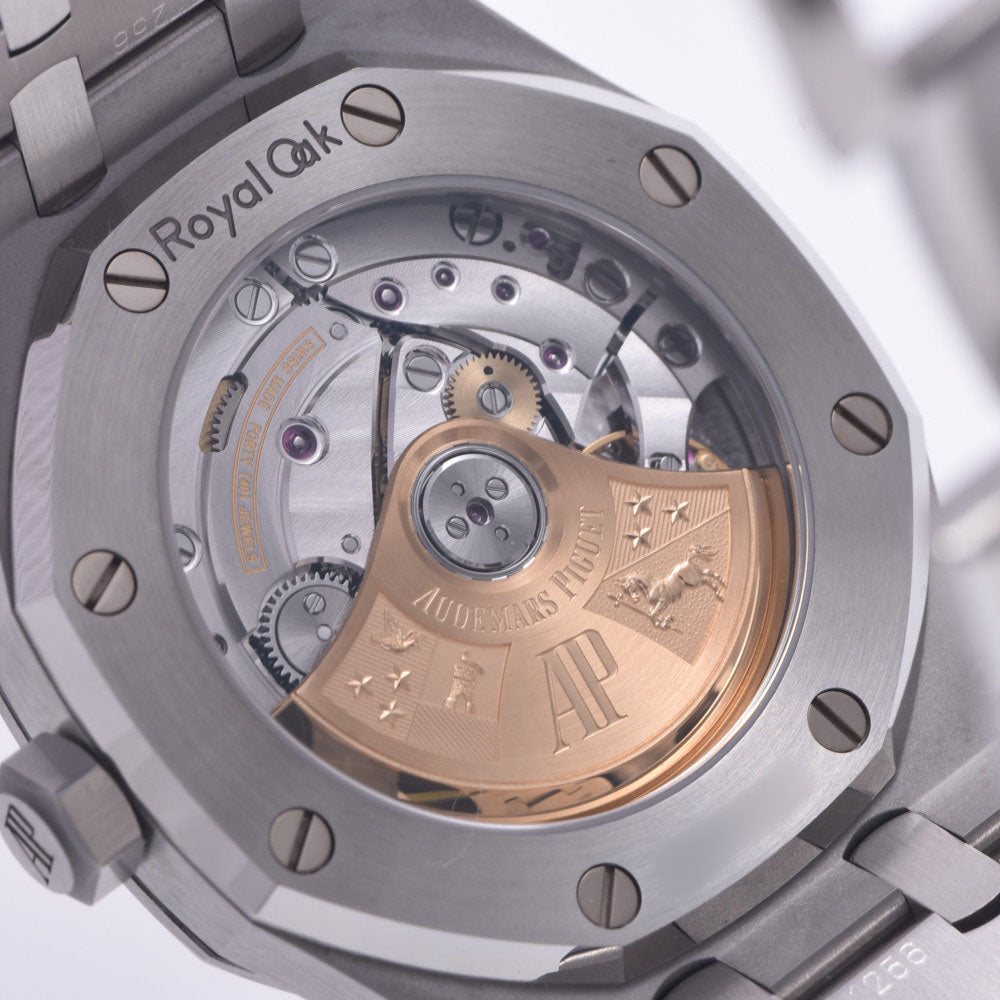 【送料無料】関税負担なし スイス製 高級 · ベゼルダイヤ 15451ST.ZZ.1256ST.01 メンズ SS 腕時計 自動巻き 黒文字盤 Aランク 正規新品未開封 銀蔵