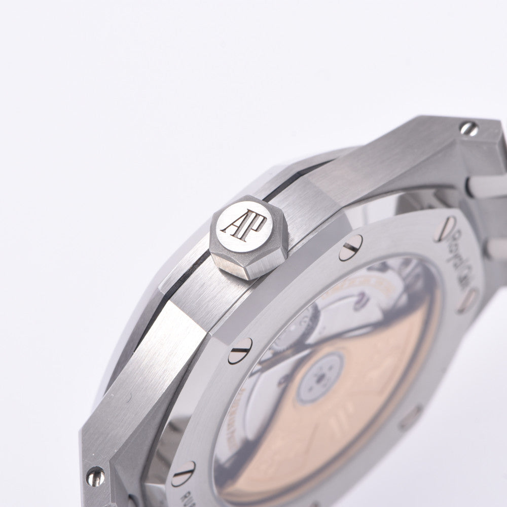 【送料無料】関税負担なし スイス製 高級 · ベゼルダイヤ 15451ST.ZZ.1256ST.01 メンズ SS 腕時計 自動巻き 黒文字盤 Aランク 正規新品未開封 銀蔵