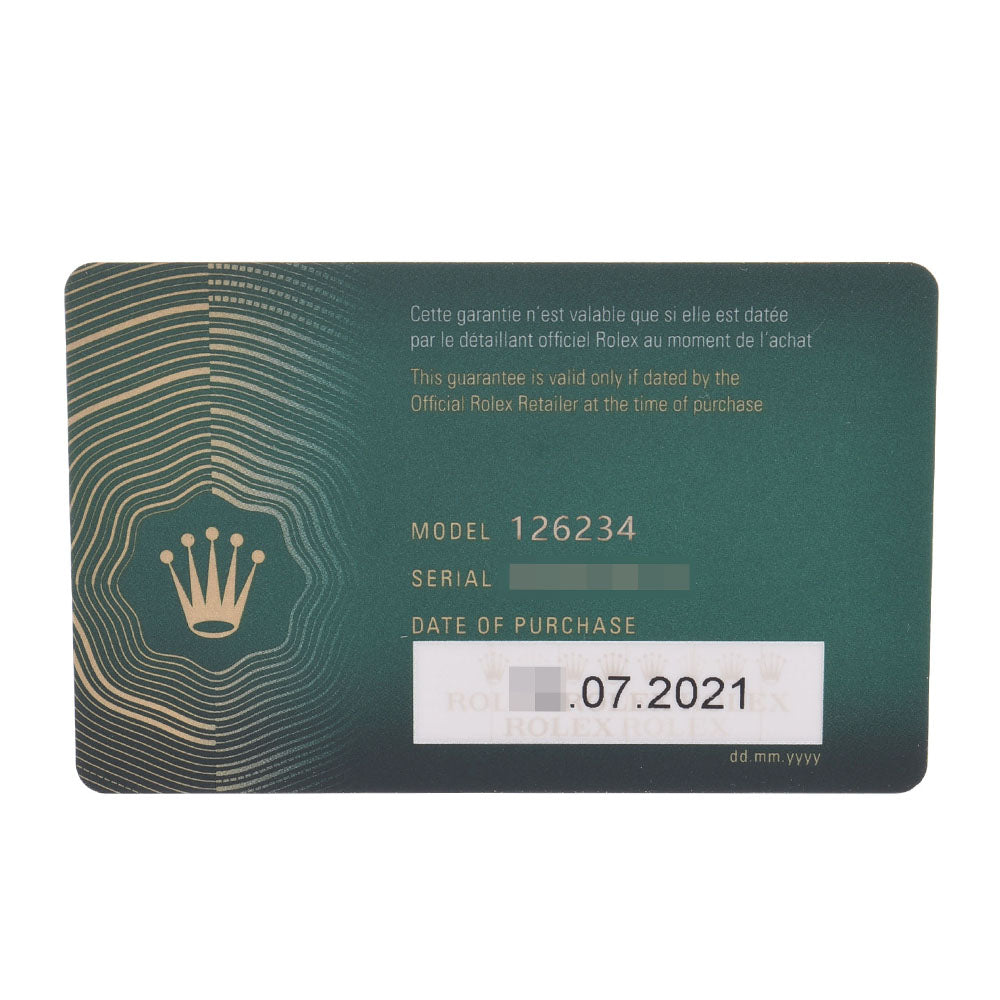 【送料無料】関税負担なし スイス製 高級 デイトジャスト 10Pダイヤ 126234G メンズ SS 腕時計 自動巻き ピンク彫りコンピューター文字盤 未使用 銀蔵