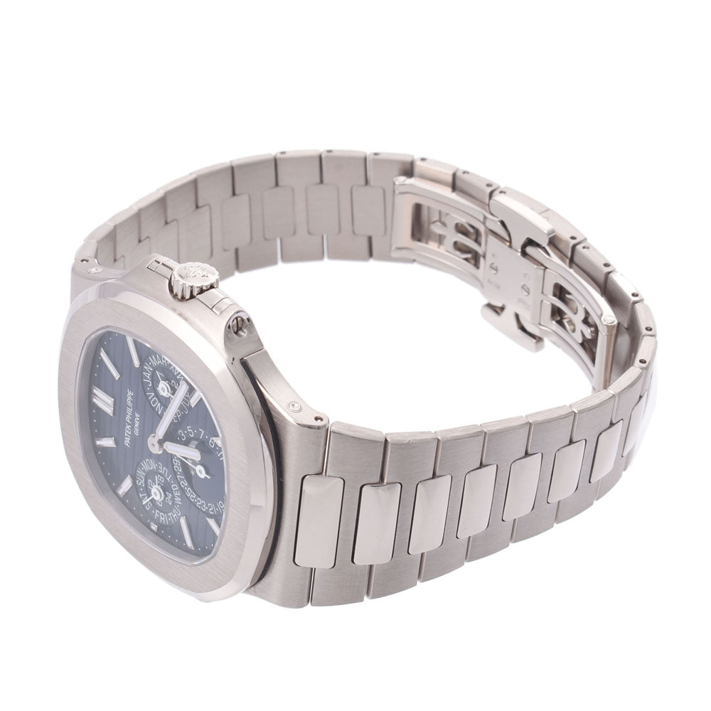 【2021年7月未使用】関税負担なし スイス製 高級 · パーペチュアルカレンダー 5740/1G-001 WG 時計 自動巻き ブルー文字盤 未使用 銀蔵