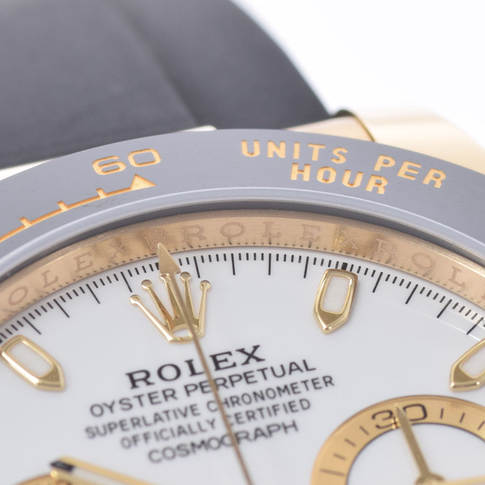 【送料無料】関税負担なし スイス製 高級 コスモグラフ · 116518LN メンズ YG/ラバー 腕時計 自動巻き 白文字盤 未使用 銀蔵