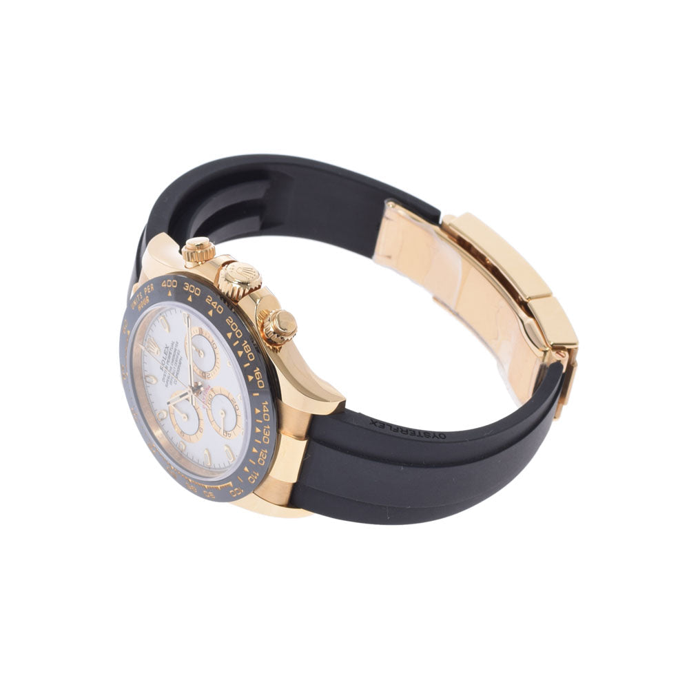 【送料無料】関税負担なし スイス製 高級 コスモグラフ · 116518LN メンズ YG/ラバー 腕時計 自動巻き 白文字盤 未使用 銀蔵