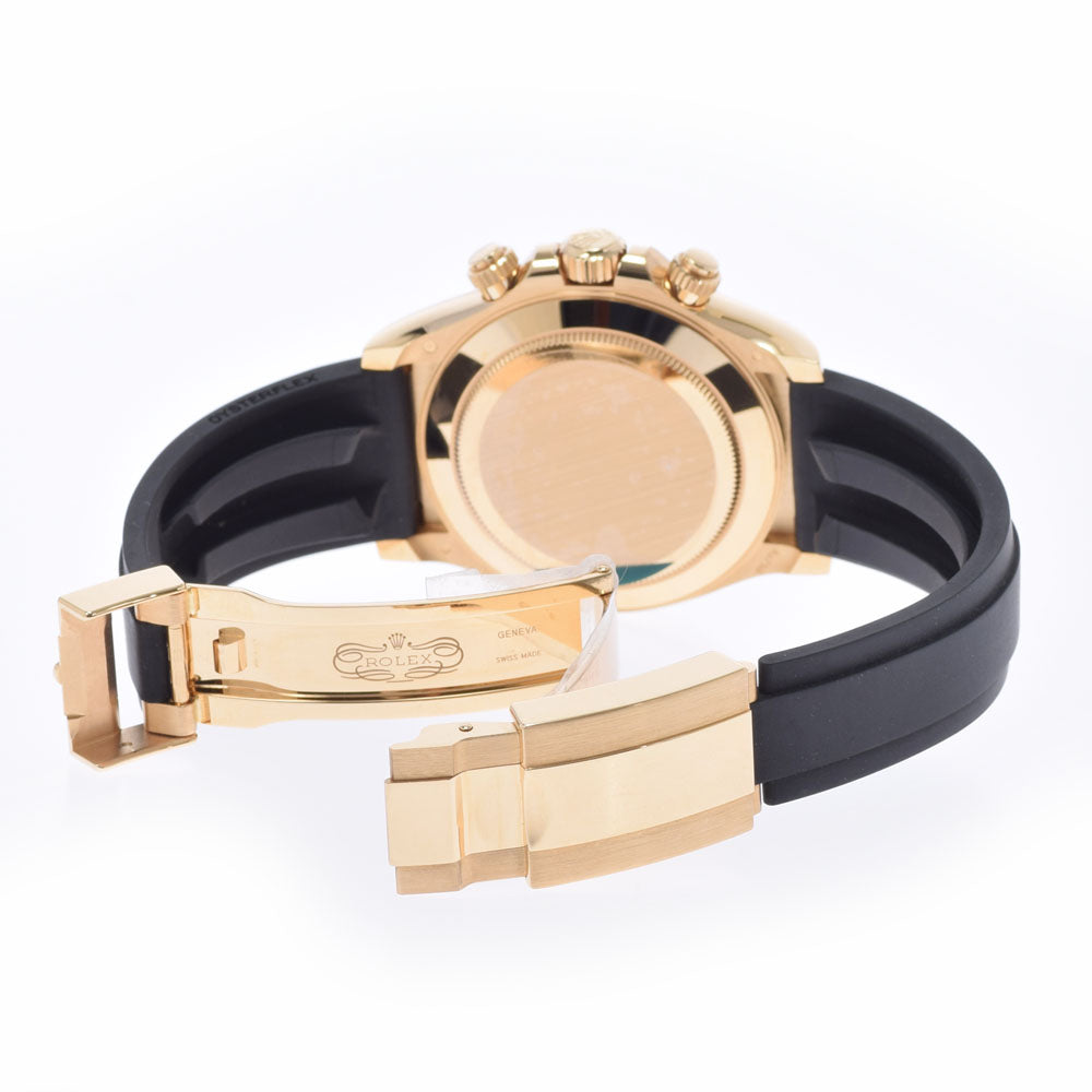 【送料無料】関税負担なし スイス製 高級 コスモグラフ · 116518LN メンズ YG/ラバー 腕時計 自動巻き 白文字盤 未使用 銀蔵