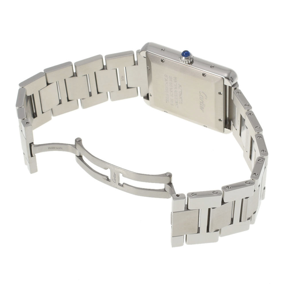 関税負担なし フランス製 高級 タンク ソロ XL W5200028 メンズ SS 腕時計 自動巻き シルバー文字盤 Aランク 正規新品未開封 銀蔵