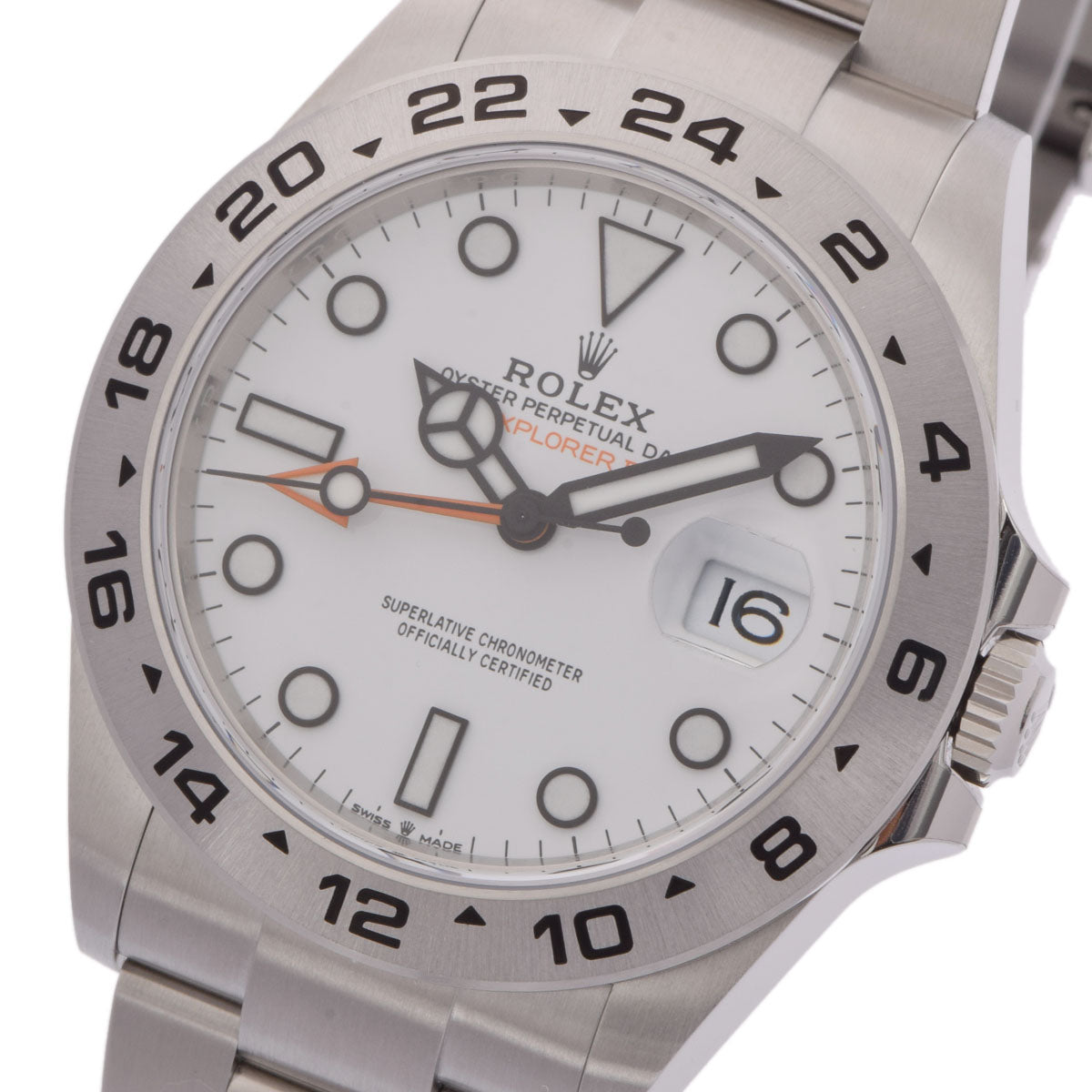 【送料無料】関税負担なし スイス製 高級 エクスプローラ2 2023年3月 226570 メンズ SS 腕時計 自動巻き 白文字盤 未使用 銀蔵