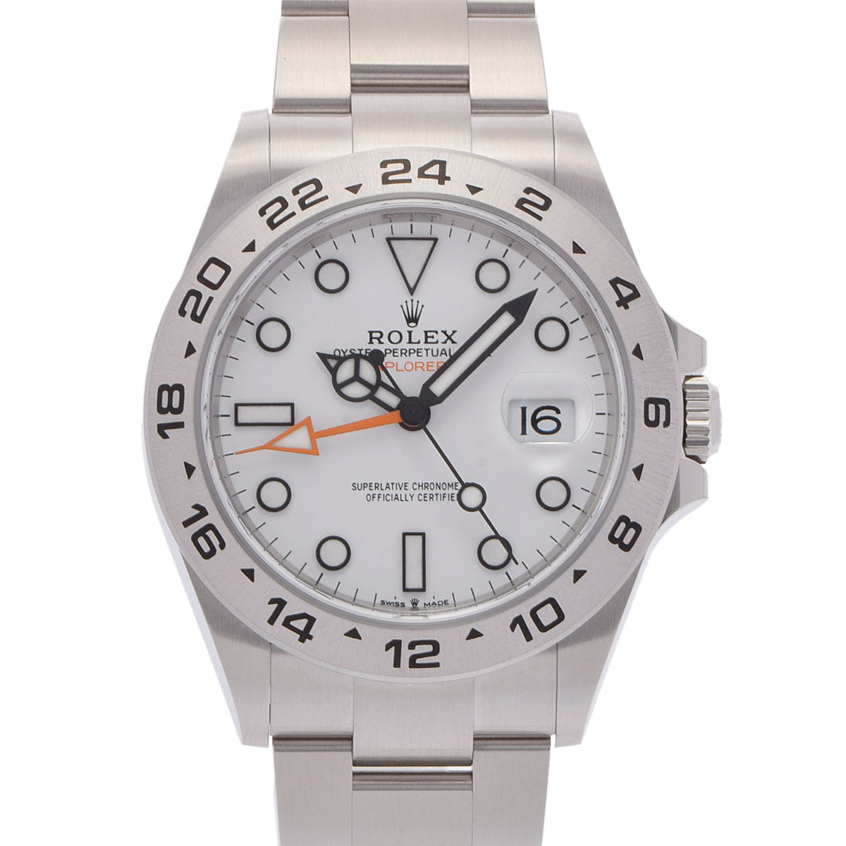 【送料無料】関税負担なし スイス製 高級 エクスプローラ2 2023年3月 226570 メンズ SS 腕時計 自動巻き 白文字盤 未使用 銀蔵