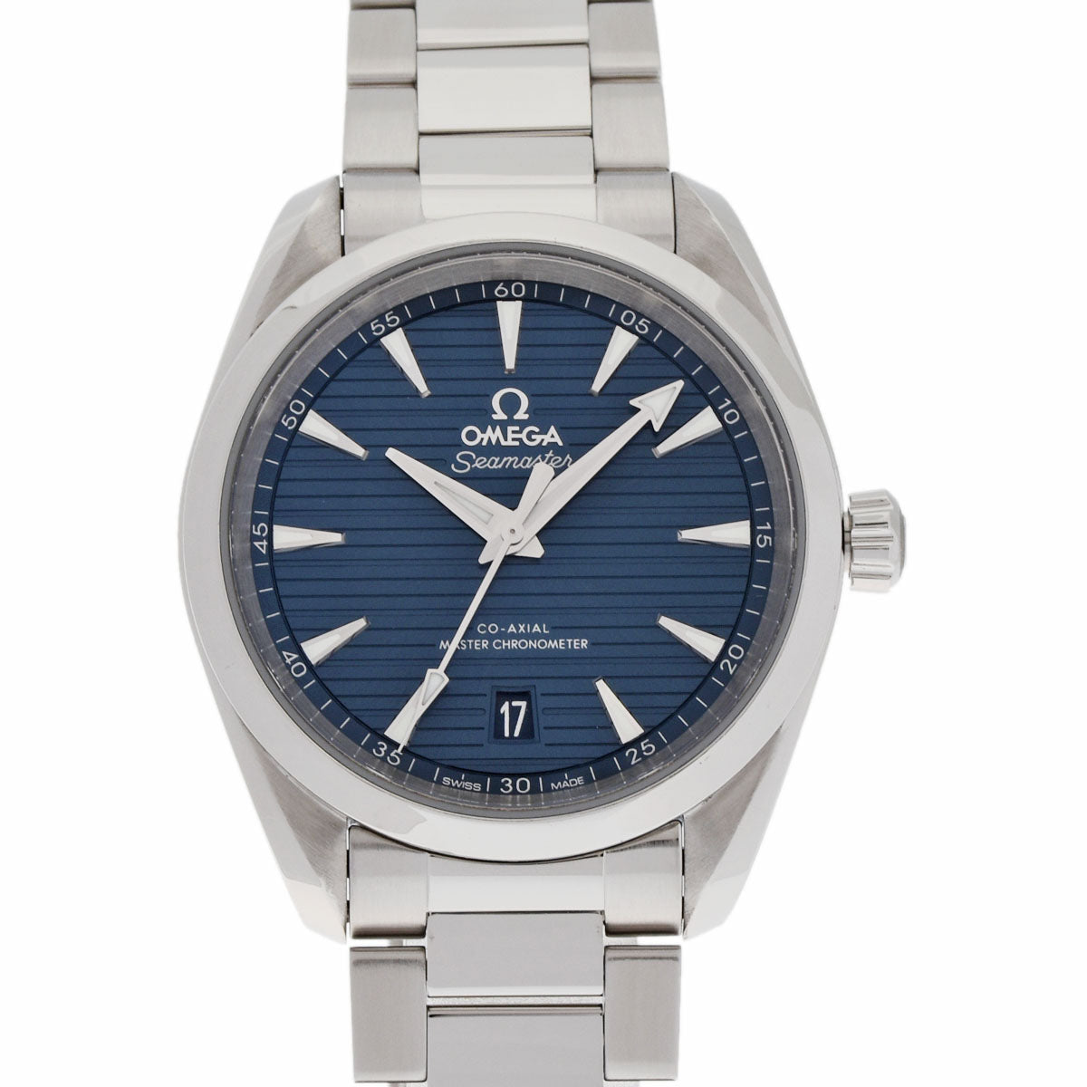 関税負担なし スイス製 シーマスター アクアテラ 220.10.38.20.03.001 メンズ SS 腕時計 自動巻き ブルー文字盤 Aランク 正規新品未開封 銀蔵