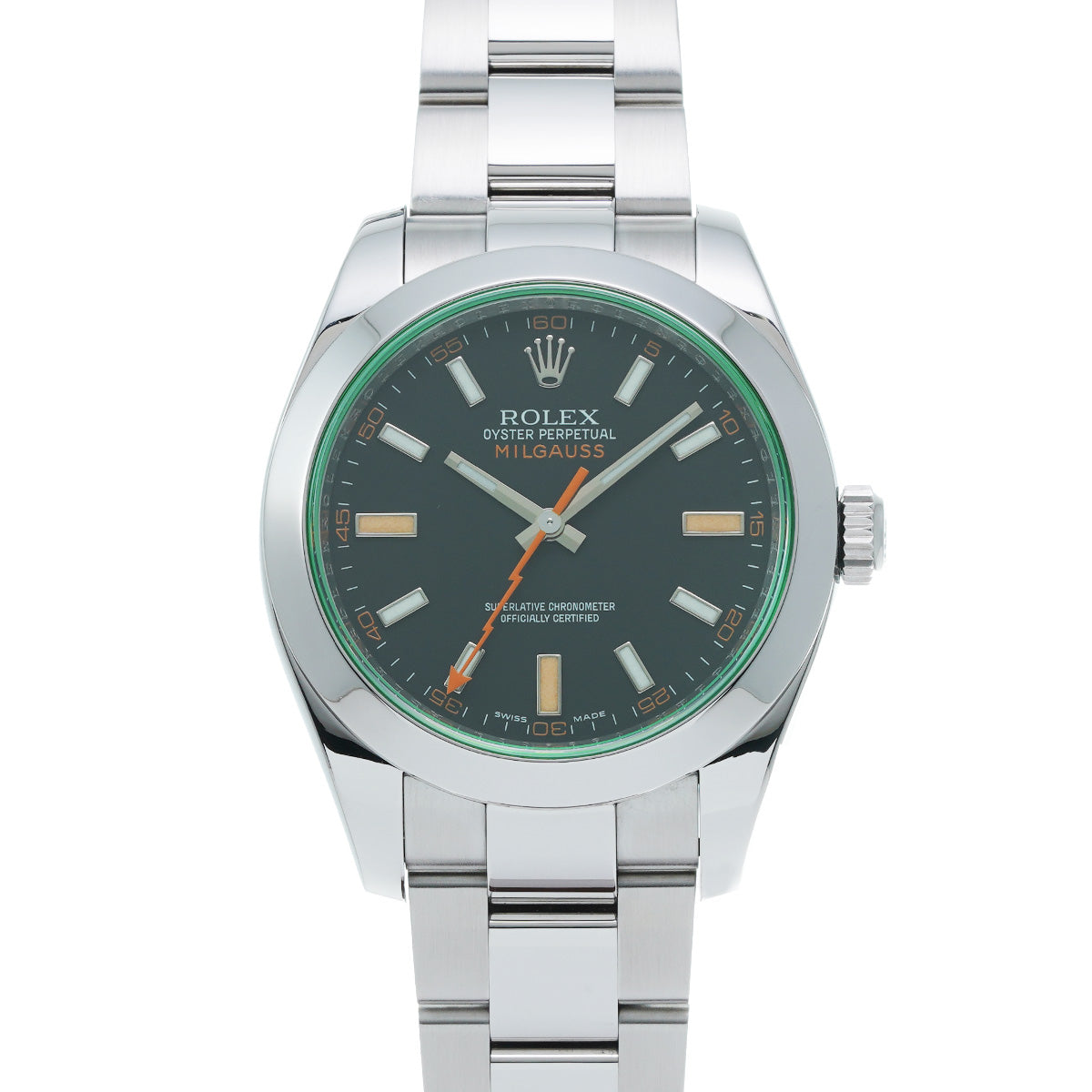 スイス製 高級 ミルガウス 116400GV V番(2009年頃製造) インテンスブラック メンズ 腕時計 自動巻き 正規新品未開封 銀蔵