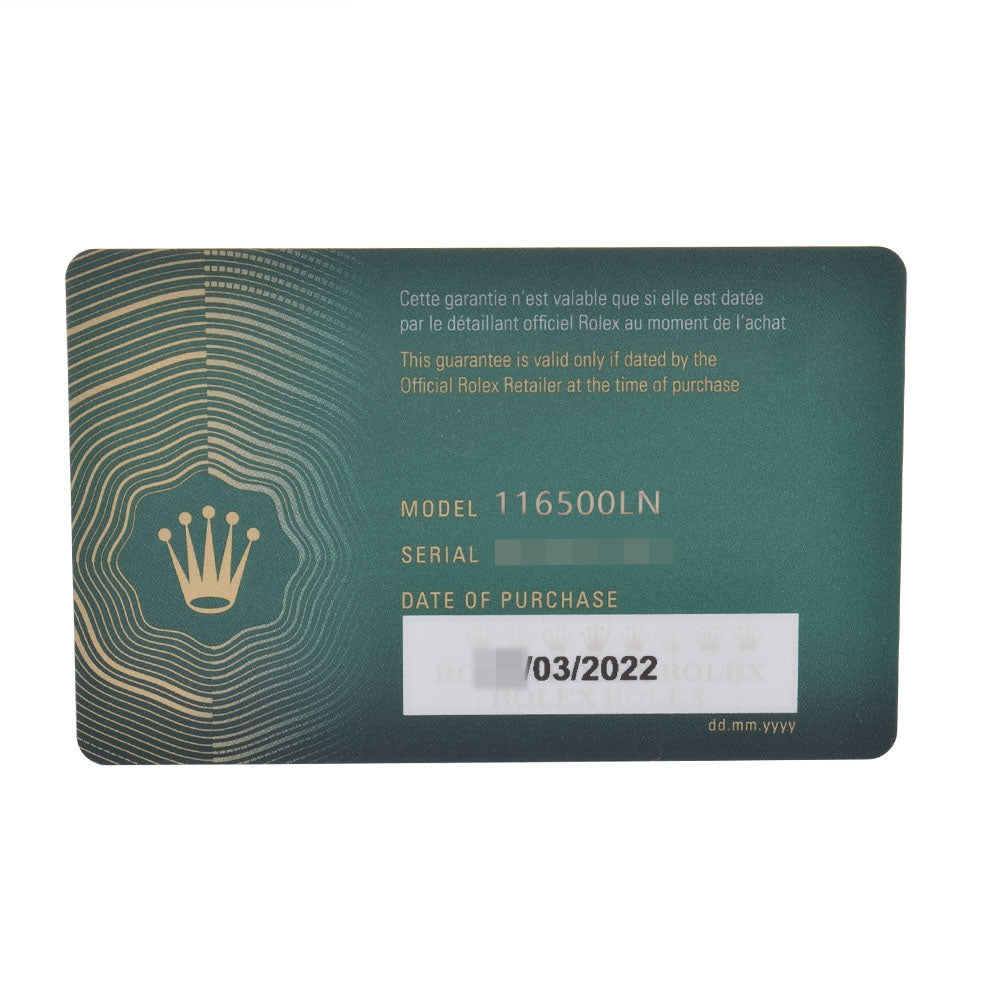 【送料無料】関税負担なし スイス製 高級 · 116500LN メンズ SS 腕時計 自動巻き 白文字盤 未使用 銀蔵