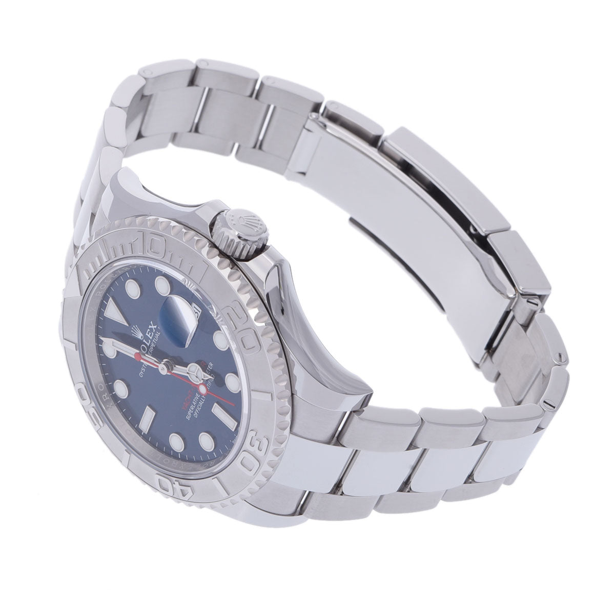 【送料無料】関税負担なし スイス製 高級 ヨットマスター 40 2023年9月 126622 メンズ PT/SS 腕時計 自動巻き 青文字盤 未使用 銀蔵