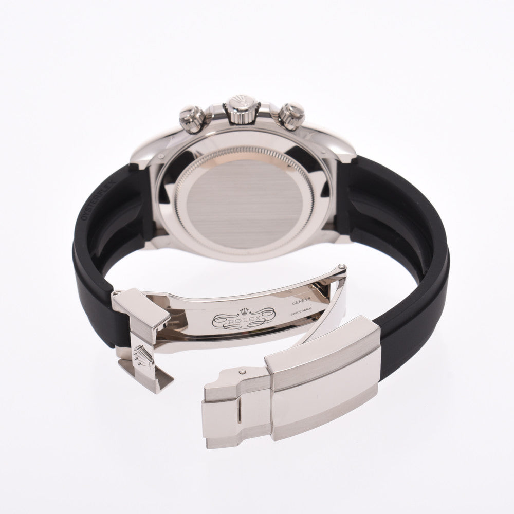 【関税負担なし】関税負担なし スイス製 高級 · 8Pダイヤ 116519LNNG メンズ WG/ラバー 腕時計 自動巻き ホワイトシェル文字盤 未使用 銀蔵