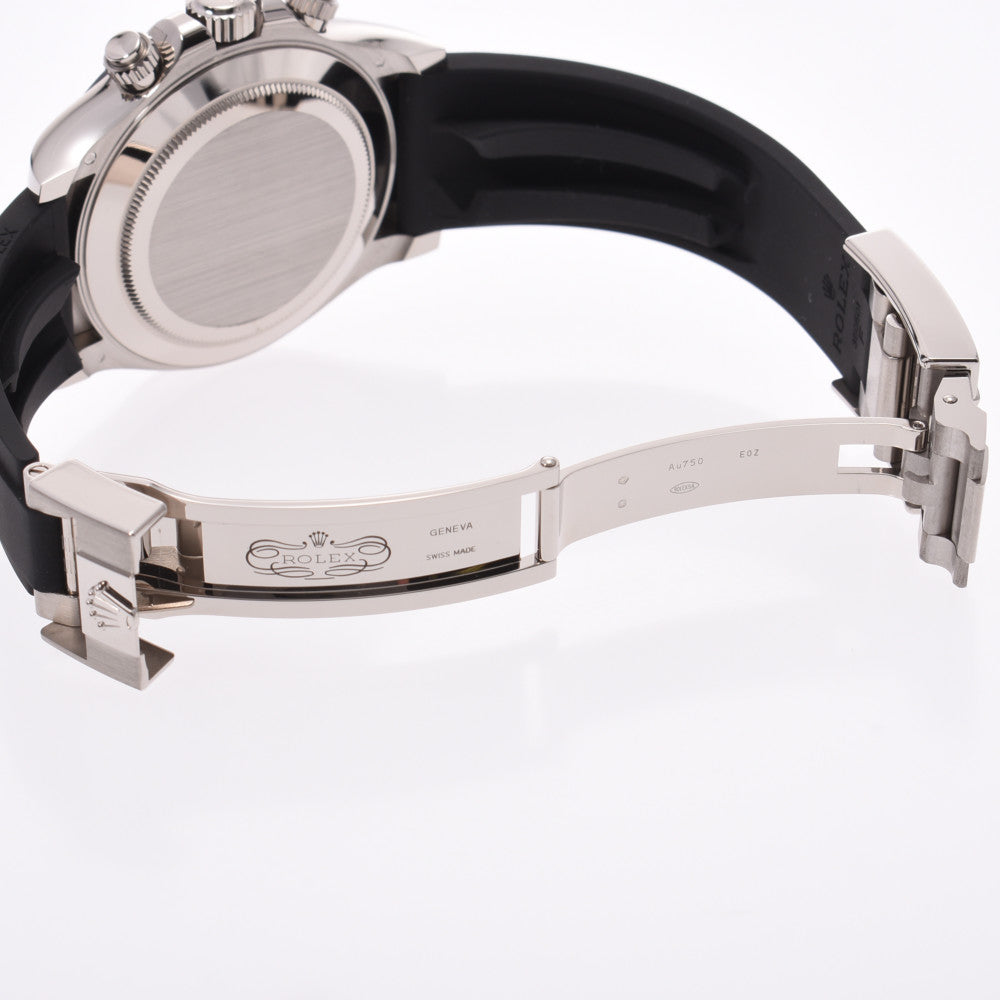 【関税負担なし】関税負担なし スイス製 高級 · 8Pダイヤ 116519LNNG メンズ WG/ラバー 腕時計 自動巻き ホワイトシェル文字盤 未使用 銀蔵