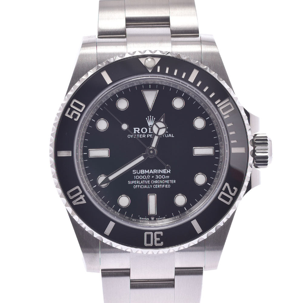 【送料無料】関税負担なし スイス製 高級 サブマリーナ 黒ベゼル 新作 124060 メンズ SS 腕時計 自動巻き 黒文字盤 未使用 銀蔵