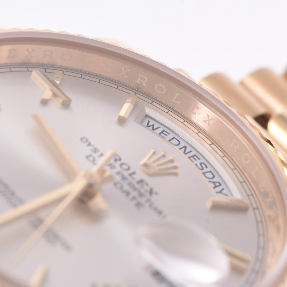 【送料無料】関税負担なし スイス製 高級 デイデイト  228238 メンズ YG 腕時計 自動巻き シルバー文字盤 未使用 銀蔵