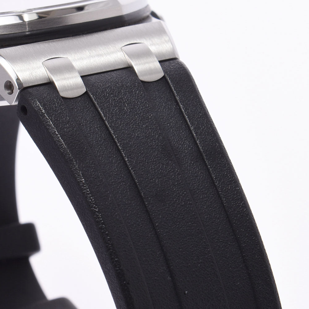 関税負担なし スイス製 高級 · · ダイバー 裏スケ 15710ST.OO.A002CA.01 メンズ SS/ラバー 腕時計 自動巻き 黒文字盤 Aランク 正規新品未開封 銀蔵