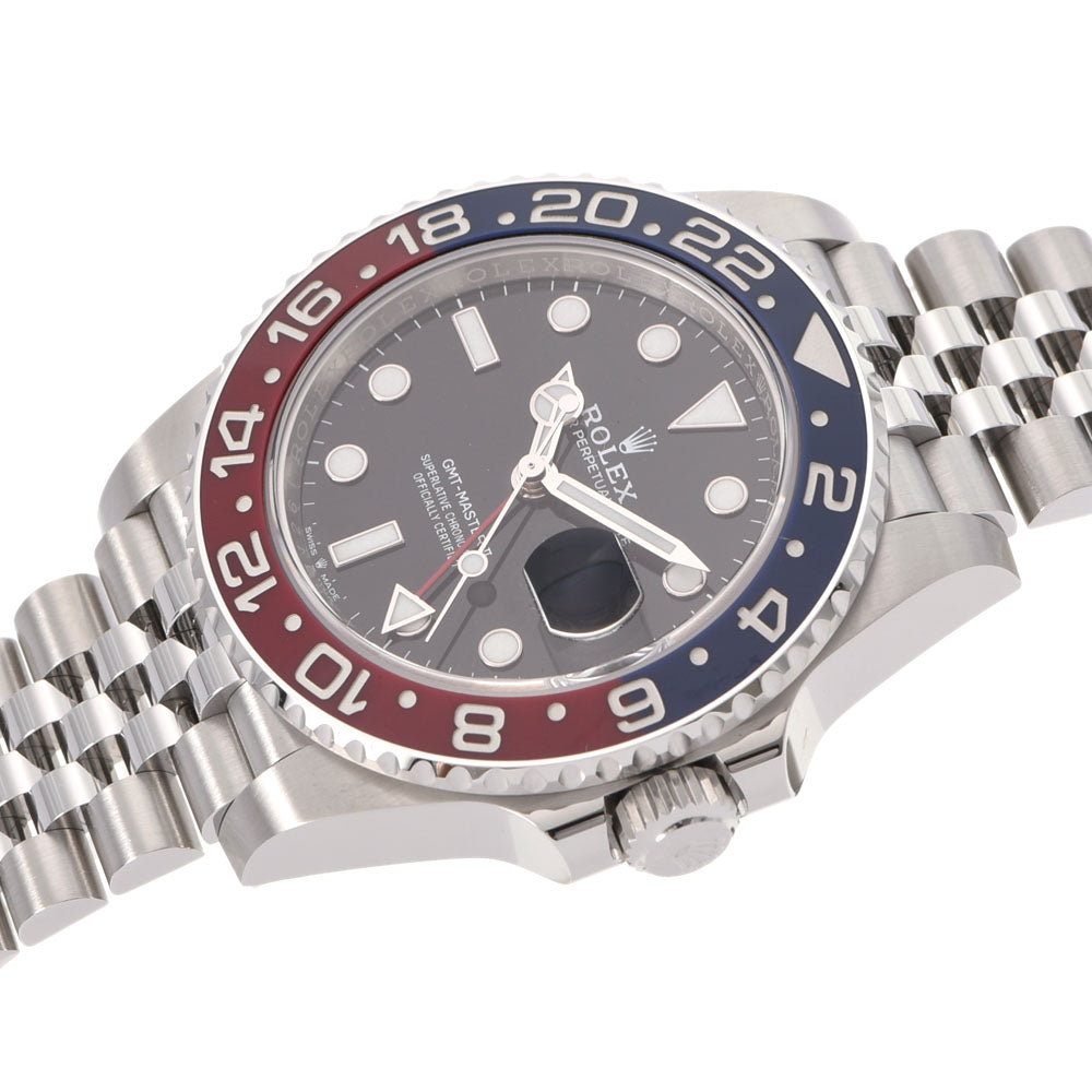 【送料無料】関税負担なし スイス製 高級 GMTマスター2 青/赤ベゼル ジュビリーブレス 126710BLRO メンズ SS 腕時計 自動巻き 黒文字盤 未使用 銀蔵